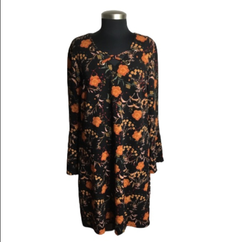 Harlow Rose Floral Long Sleeve Dress Size L